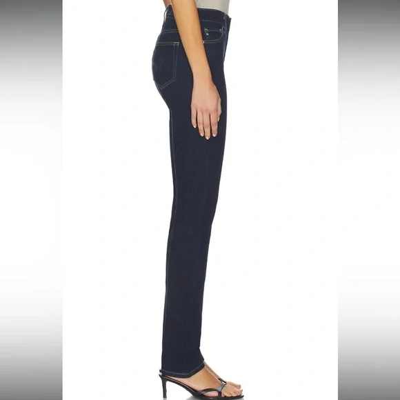 AG Mari high-rise straight Dark Blue Jeans - Picture 3 of 13